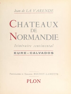 cover image of Châteaux de Normandie